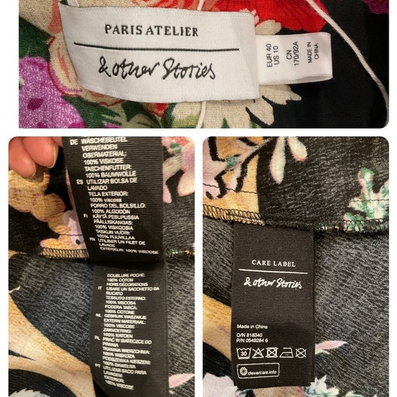 Floral Black Midi Dress - Picture 15 of 16